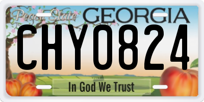 GA license plate CHY0824
