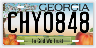 GA license plate CHY0848