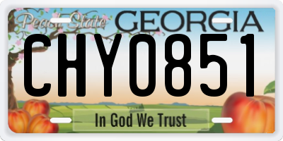 GA license plate CHY0851