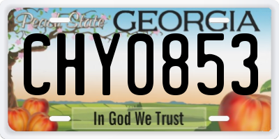 GA license plate CHY0853