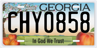 GA license plate CHY0858