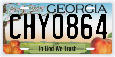 GA license plate CHY0864