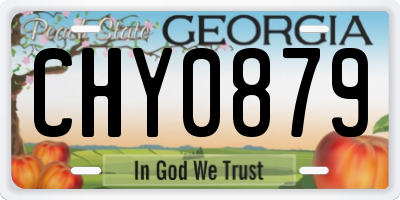 GA license plate CHY0879