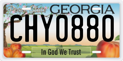 GA license plate CHY0880