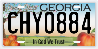 GA license plate CHY0884