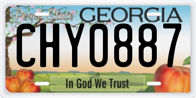 GA license plate CHY0887
