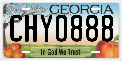 GA license plate CHY0888