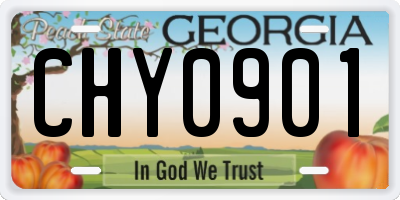 GA license plate CHY0901