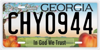 GA license plate CHY0944