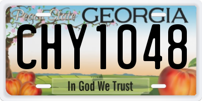 GA license plate CHY1048