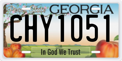GA license plate CHY1051