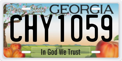 GA license plate CHY1059
