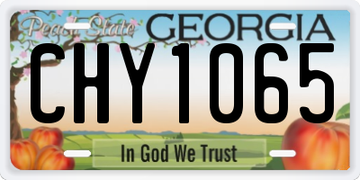 GA license plate CHY1065