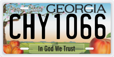 GA license plate CHY1066