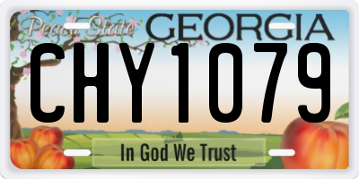 GA license plate CHY1079