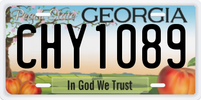 GA license plate CHY1089