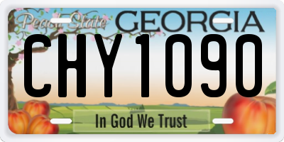 GA license plate CHY1090