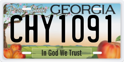 GA license plate CHY1091