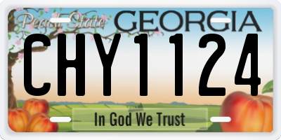 GA license plate CHY1124