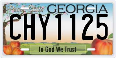 GA license plate CHY1125