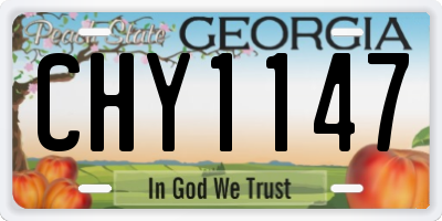 GA license plate CHY1147