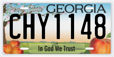 GA license plate CHY1148