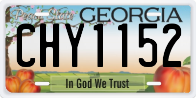 GA license plate CHY1152