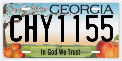 GA license plate CHY1155