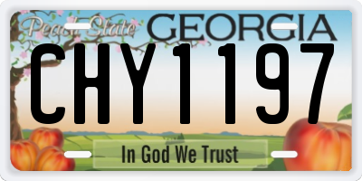 GA license plate CHY1197