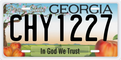 GA license plate CHY1227