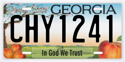 GA license plate CHY1241