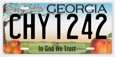 GA license plate CHY1242