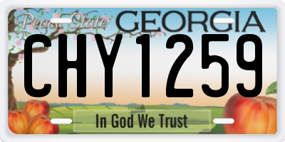 GA license plate CHY1259