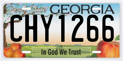 GA license plate CHY1266