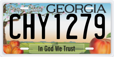 GA license plate CHY1279