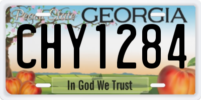 GA license plate CHY1284