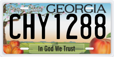 GA license plate CHY1288