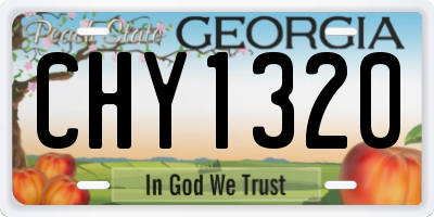 GA license plate CHY1320