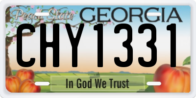 GA license plate CHY1331