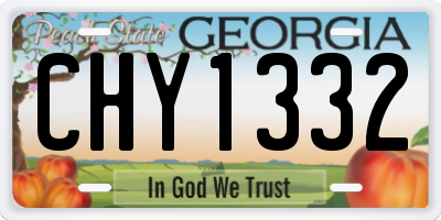 GA license plate CHY1332