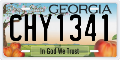 GA license plate CHY1341