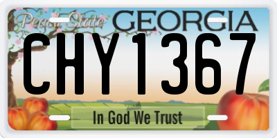 GA license plate CHY1367