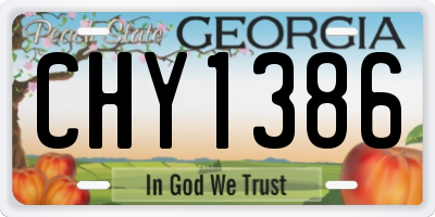 GA license plate CHY1386