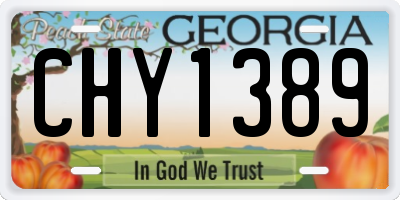 GA license plate CHY1389