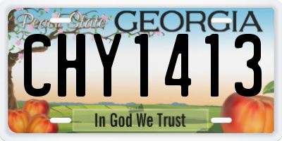 GA license plate CHY1413