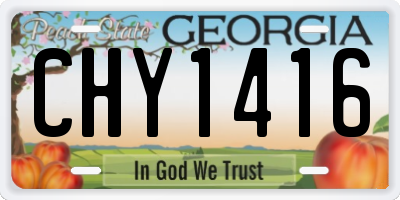 GA license plate CHY1416