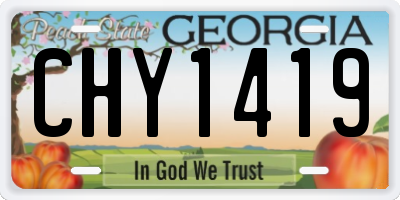 GA license plate CHY1419