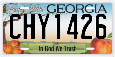 GA license plate CHY1426