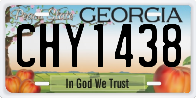 GA license plate CHY1438