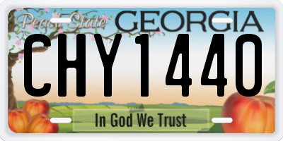GA license plate CHY1440